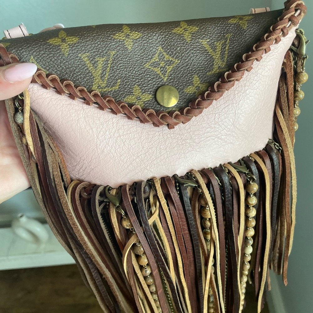 Vintage Boho Bags Fringed Leather Crossbody Bag